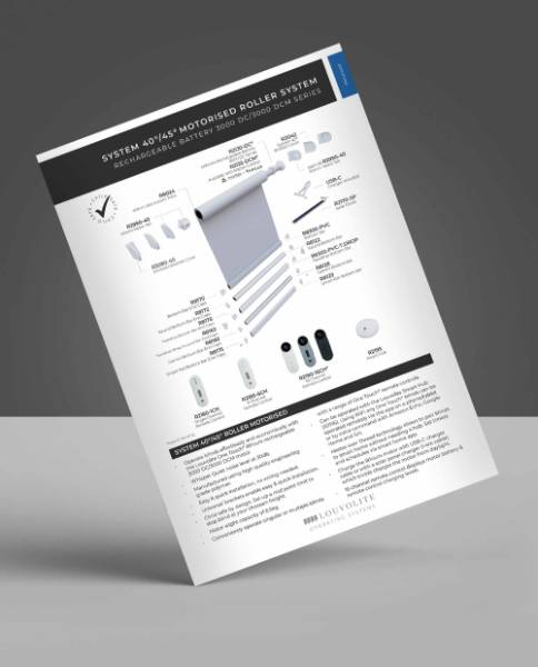 Roller System 40® & 45® Lithium Rechargeable Battery 3000 DC Series Motor Technical Specification