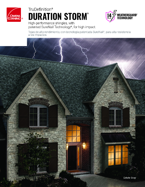 TruDefinition Duration Storm Data Sheet