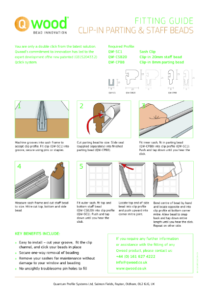 Qwood  - Clip in Staff and Parting Bead Fitting Guide