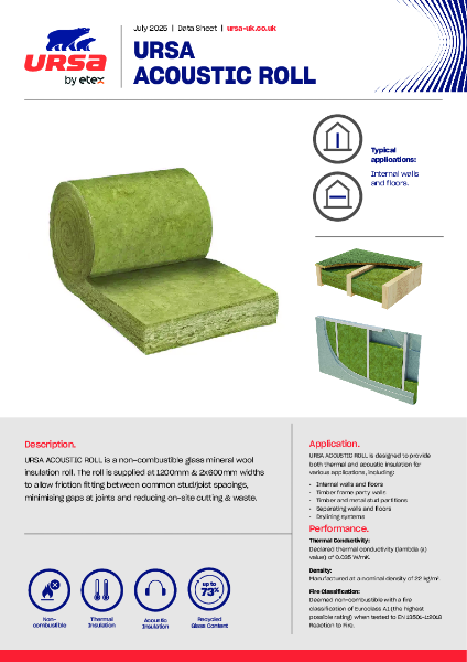 URSA ACOUSTIC ROLL - Datasheet