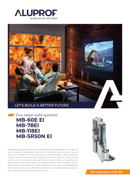 MB-78 EI Fire rated glazing system - Product information