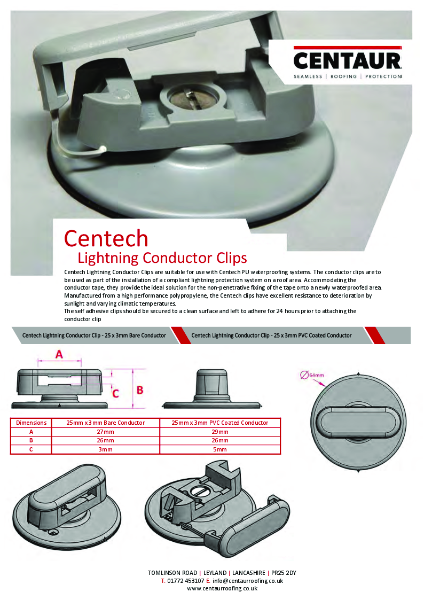 Centech Lightning Conductor Clips