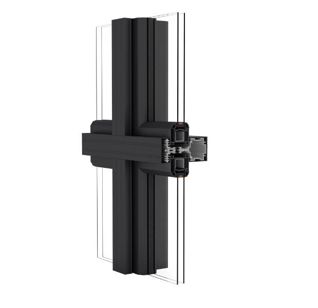 Aluminium Curtain Walling System (Fully Capped with PVC-u) - Aluminium Curtain Wall System