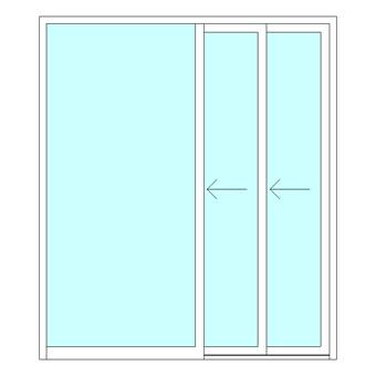 Single sliding telescopic door