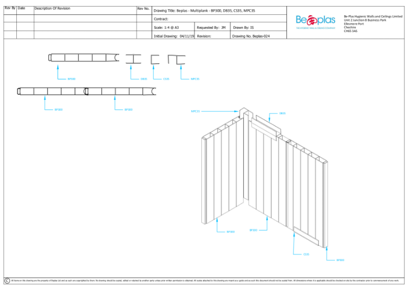 Beplas Multiplank Detail Drawing