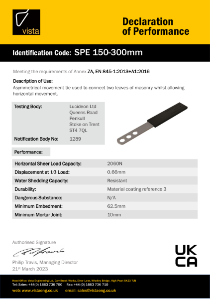 SPE 150-300mm Declaration of Performance