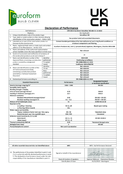 CPR UKCA Euroform-Versafloor HD.001 01-12-2022