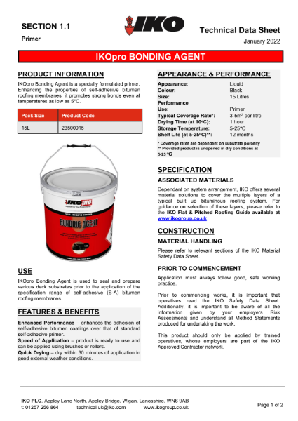 IKOpro Bonding Agent Datasheet