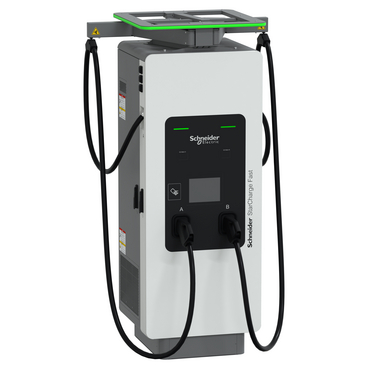 Sähköauton Lataus - Pikalatausasema, Schneider StarCharge Fast 320, Teho 240 kW, 2x CCS2,Latauskaapelin ulottuvuus 3,8m, Kaapelinhallinta