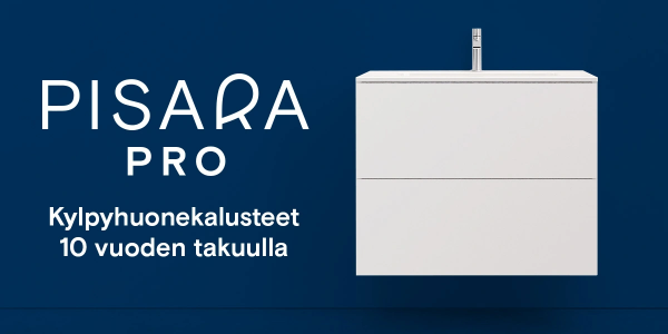Pisara Pro ammattilaisten kylpyhuonekalusteet