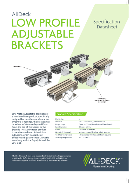 Adjustable Pedestal Bracket Datasheet