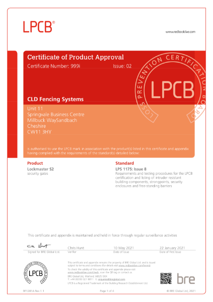 LBCB Certificate C999i