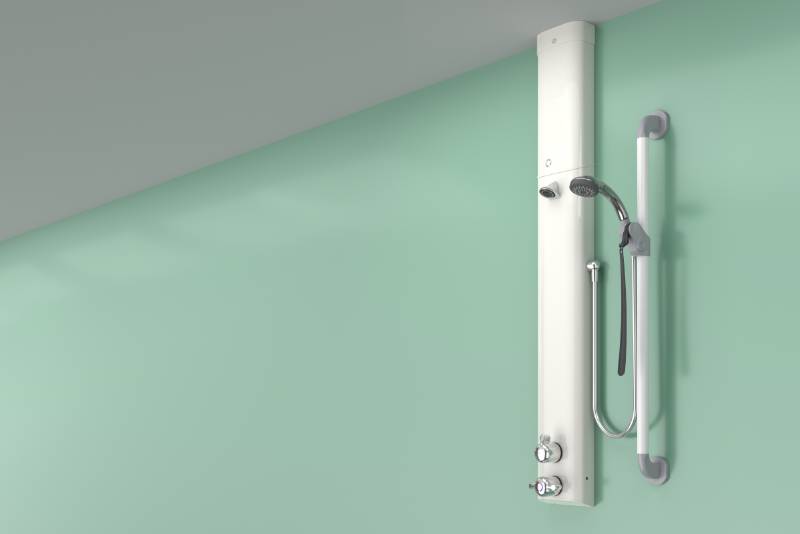 Dual Mode Shower Assembly with Dual Lever Controls, VR Head, Hose and Handset (incl. ILTDU) - Doc M Accessible Showers