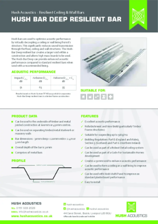 Hush Bar Deep Resilient Bar