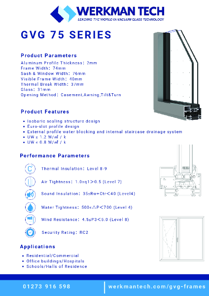 GVG 75 Specification Sheet