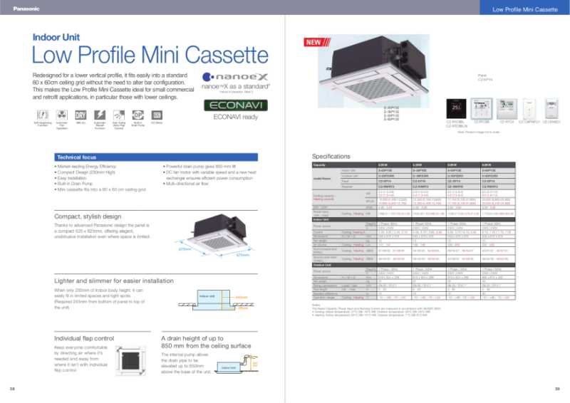 Mini-Cassette specification sheet