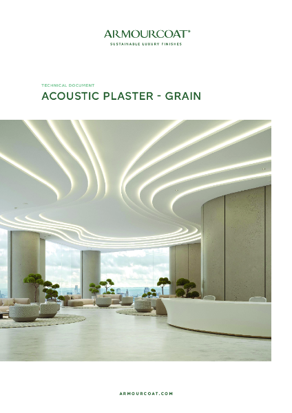 Armourcoat Acoustic Plaster Grain - Technical Document