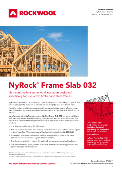 NyRock Frame Slab 032 Data Sheet