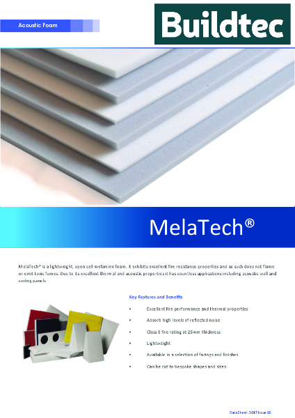 Buildtec - MelaTech Datasheet | Buildtec Acoustics | NBS Source
