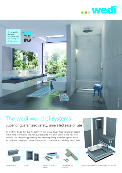 wedi Flyer - Benches and Niches