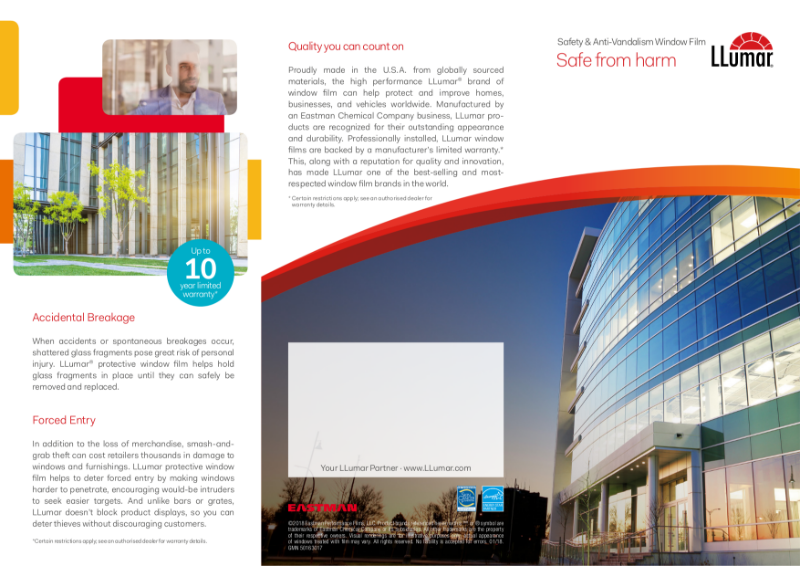 LLumar Architectural Safety Film Flyer