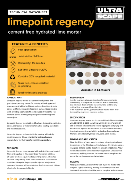 Limepoint Regency Technical Datasheet