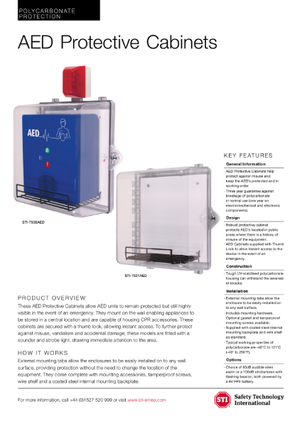 AED Protective Cabinets