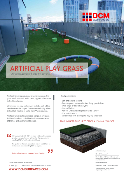 Data Sheet - Artificial Grass: Play
