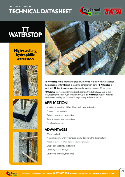 TT Waterstop Hydrophilic waterbar