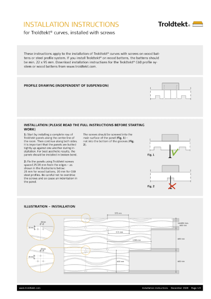 Curves Installation Instructions