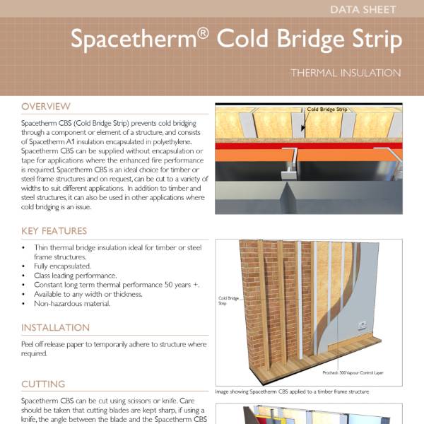 Spacetherm Cold Bridge Strip Datasheet