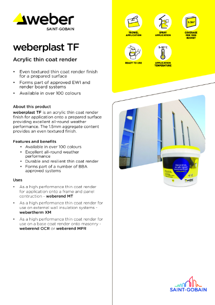 weberplast TF - Technical datasheet