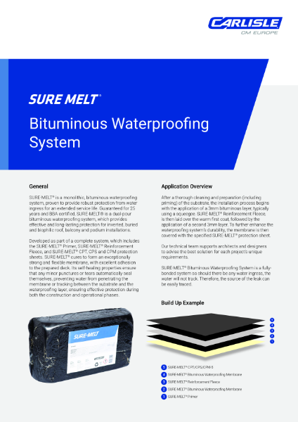 SURE-MELT® - Bituminous Waterproofing System