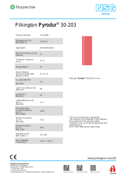 Pilkington Pyrodur® 30-203