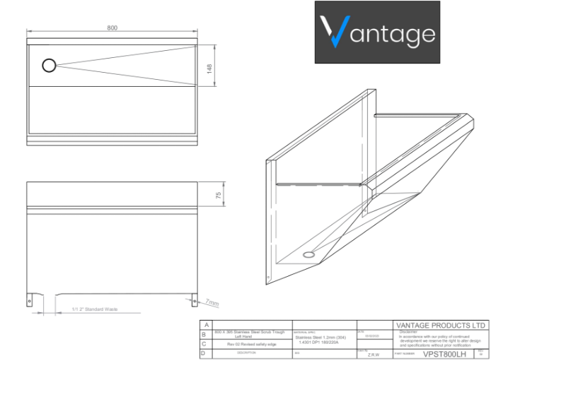 Drawing - VPST800LH 3D 02