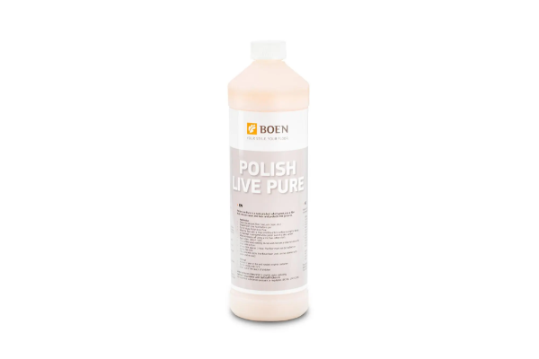 Vedlikehold for parkettgulv - BOEN Polish Live Pure og Live Matt Plus 1 l Miljøvennlig vedlikeholdsprodukt, vannbestandig Forbruk: ca. 30 - 50 m² / l eller ca. 1 kork/m²