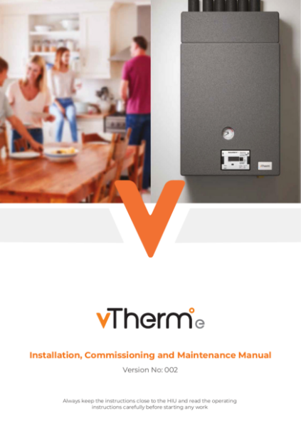 vTherm°e (Electronic) Installation Commissioning and Maintenance Manual