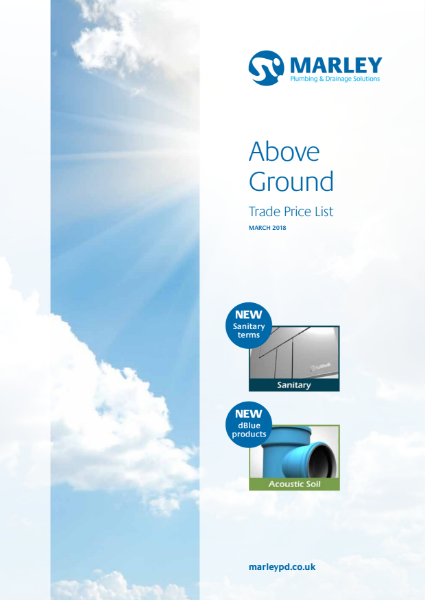 Above Ground Trade Price List March 2018