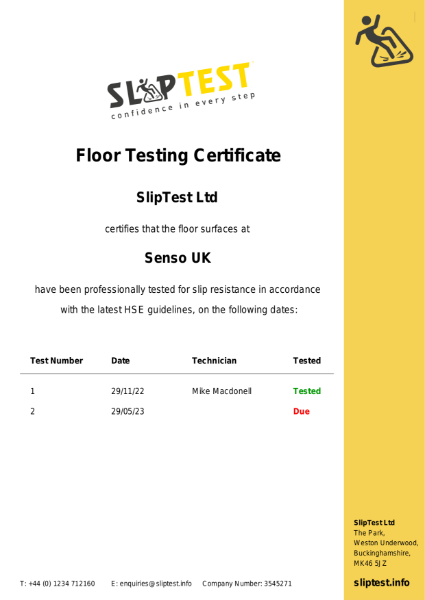 QA Certificate