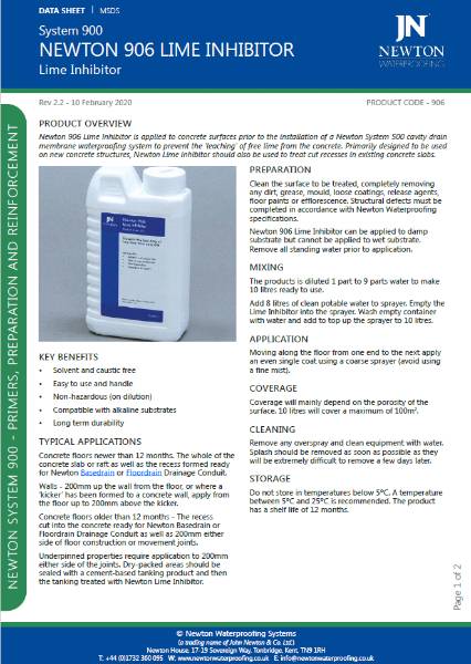 CDM 906 Lime Inhibitor - Technical Data Sheet
