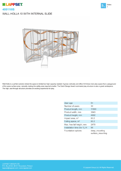 Wall Holla Product Sheet