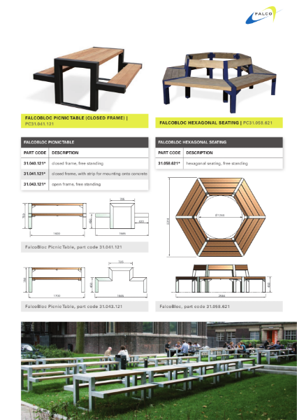 FalcoBloc Picnic Table