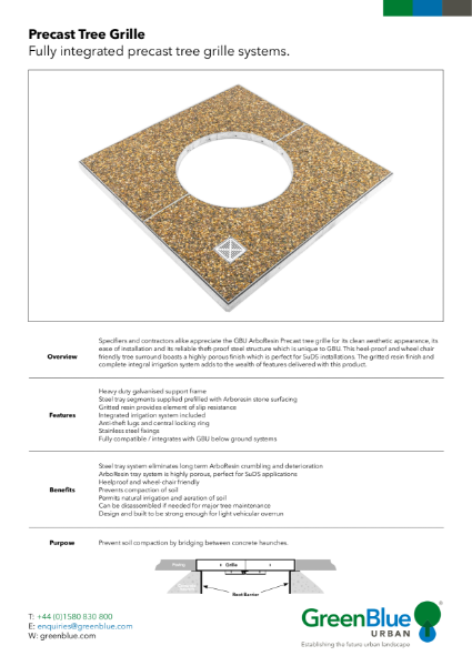 GBU Precast Arboresin Tree Grille Datasheet