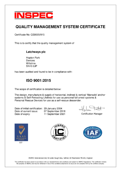 ISO 9001:2015 Certificate