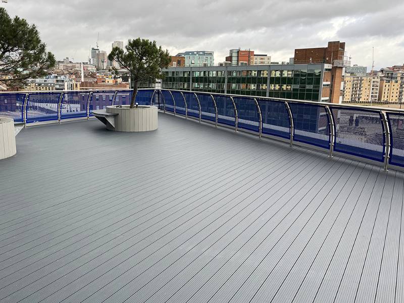 Roof Terrace Decking Replacement Indigo Blue, Leeds