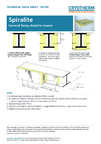 Cryotherm Data Sheet 7 Spiralite FD100