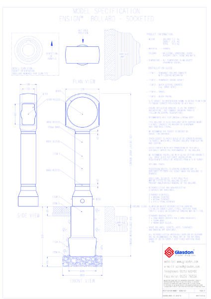 Ensign™ Bollard - Durapol® Model - Socket