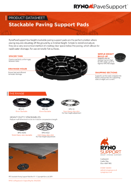 Datasheet - Stackable Paving Support Pads