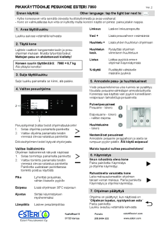 Esteri 7860 käyttöohje
