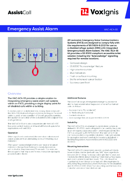 ViAC-ACA-SS Datasheet